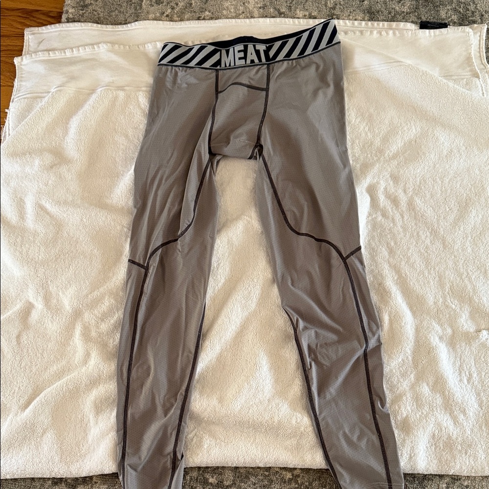 Gray MEAT Compression Leggings